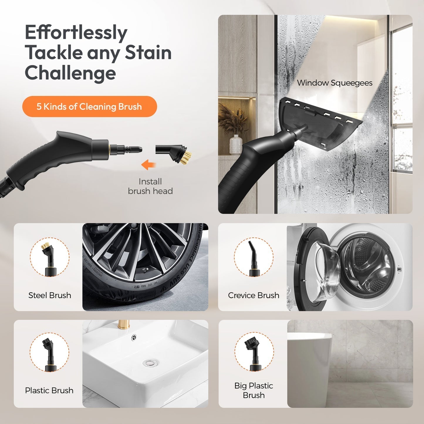 Portable Handheld Steam Cleaner - Multi-Surface Deep Clean
