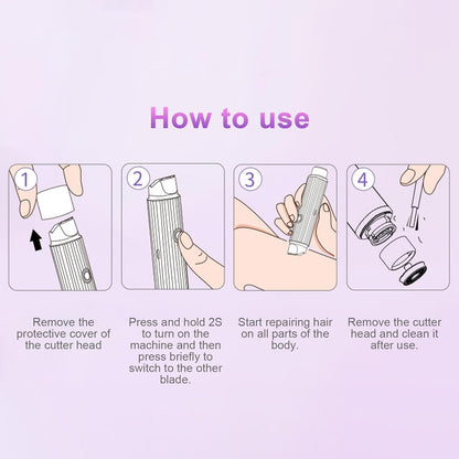 Dual-Head Rechargeable Electric Shaver - For Men & Women