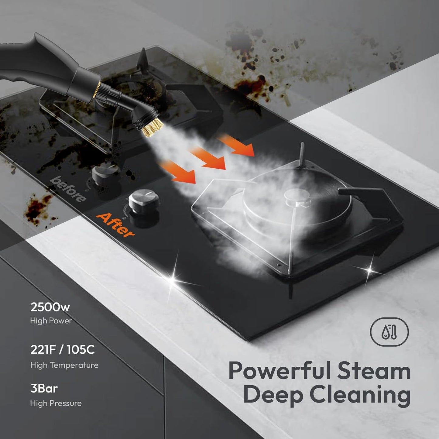 Portable Handheld Steam Cleaner - Multi-Surface Deep Clean